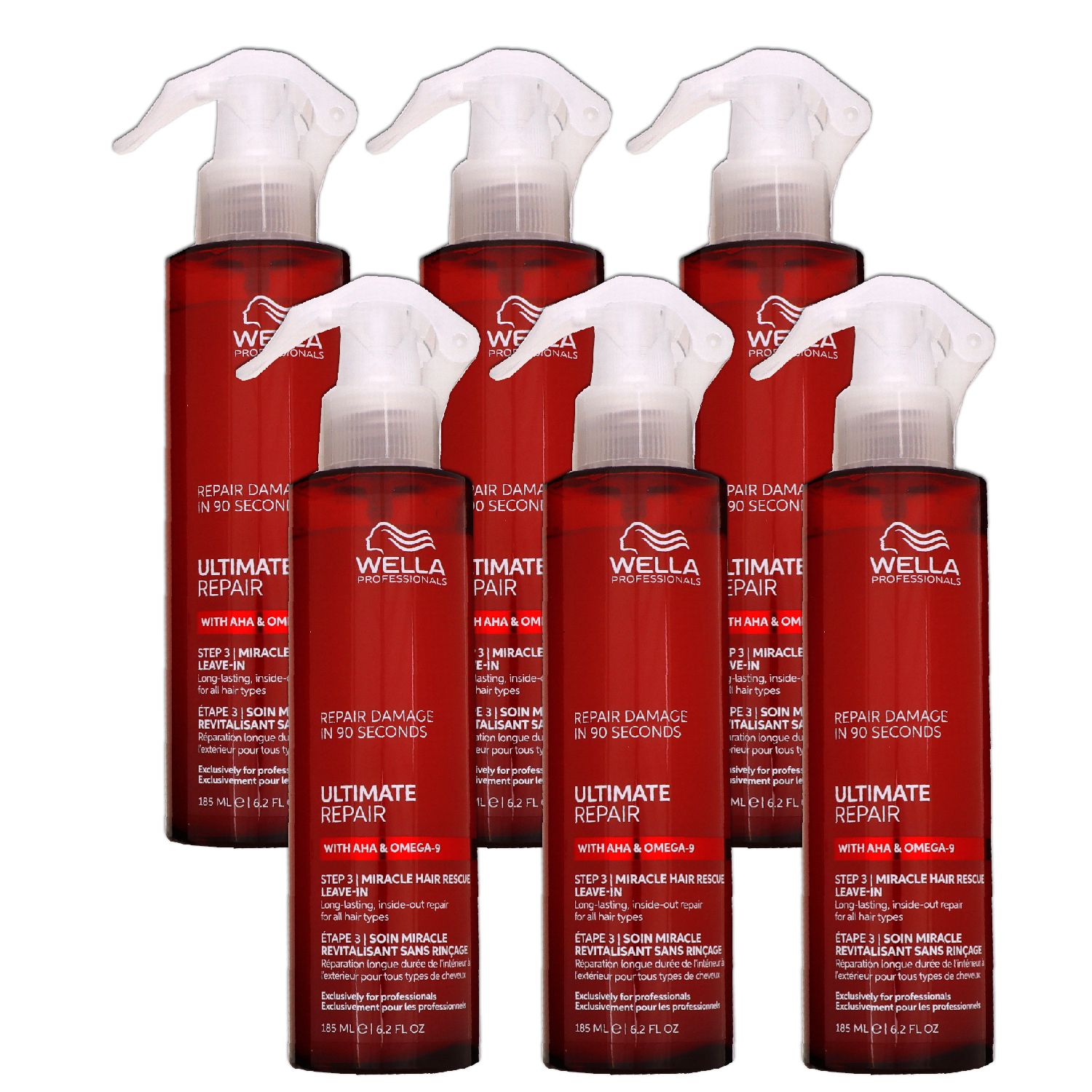 Wella Ultimate Repair Miracle Hair Rescue 6 x 185 ml Step 3 Feuchtigkeitsspray Set