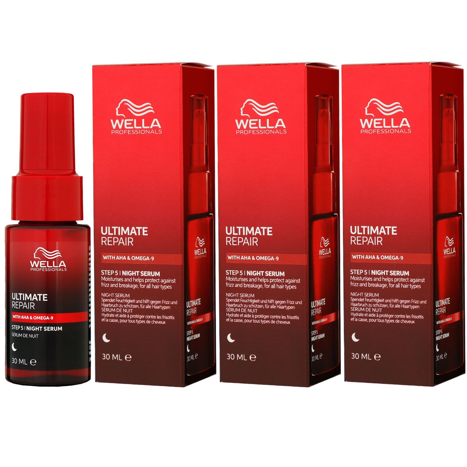 Wella Ultimate Repair Nachtserum 3 x 30 ml Haarreparaturbehandlung Set