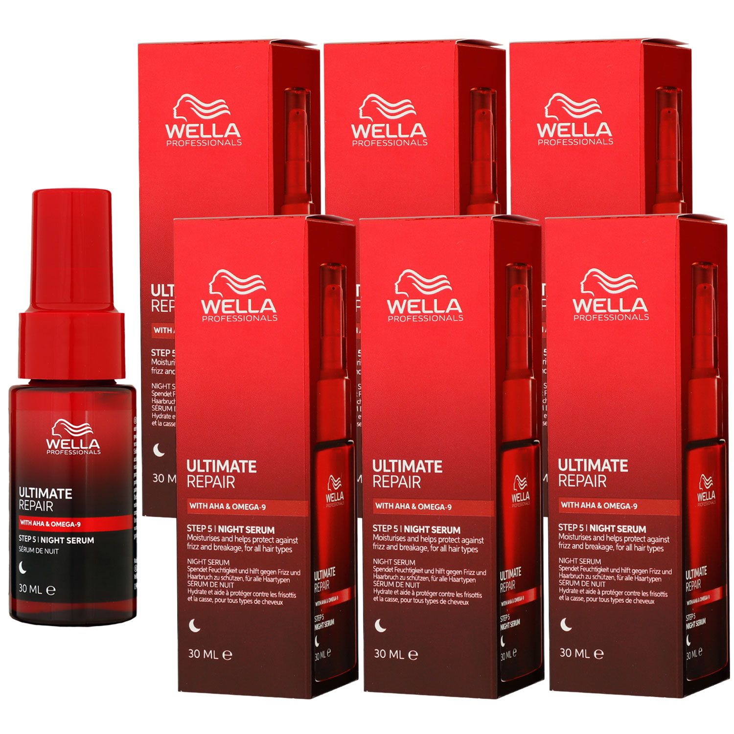 Wella Ultimate Repair Nachtserum 6 x 30 ml Haarreparaturbehandlung Set