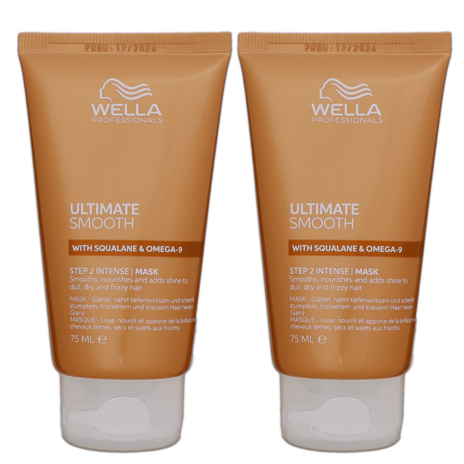 Wella Ultimate Smooth Mask 2 x 75 ml f�r trockenes Haar Step 2 Set