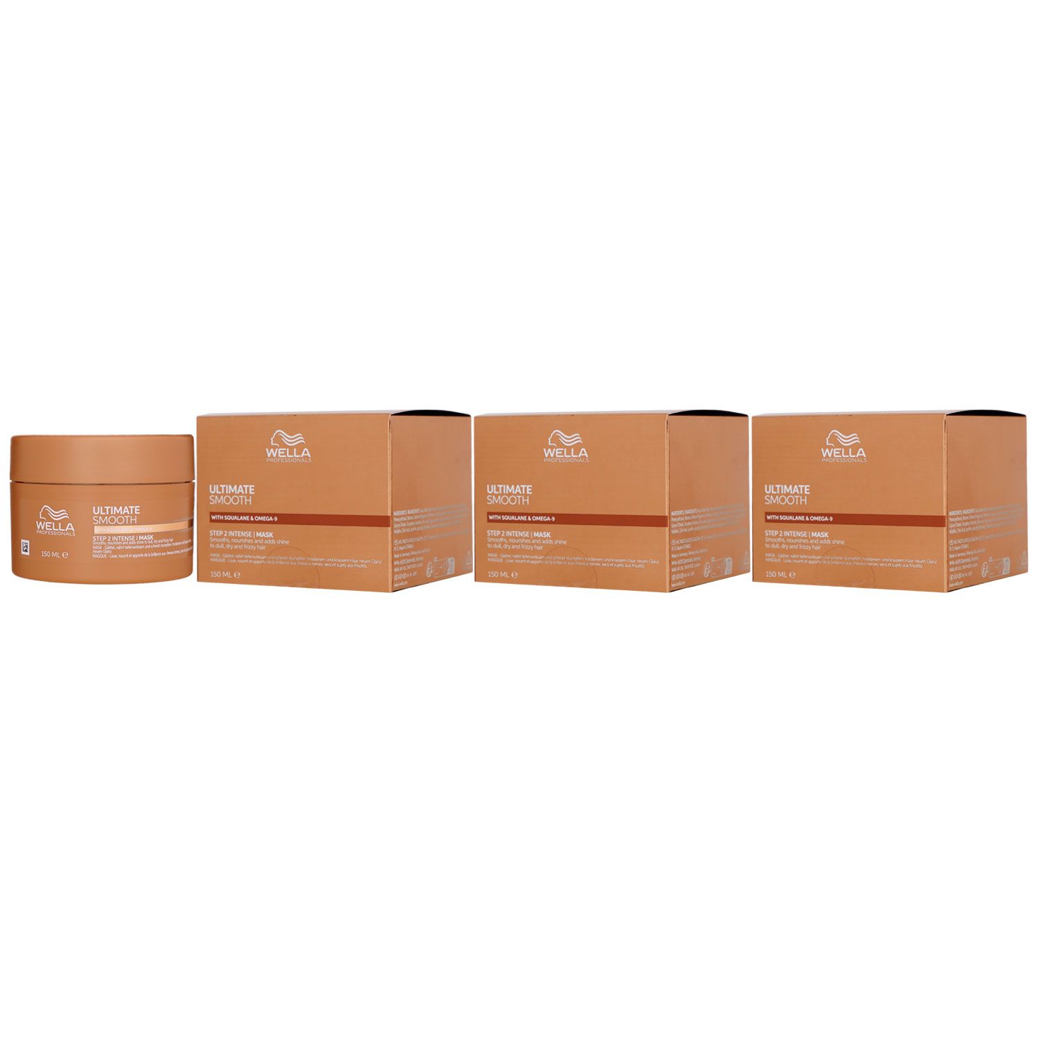 Wella Ultimate Smooth Mask 3 x 150 ml f�r trockenes Haar Step 2 Set