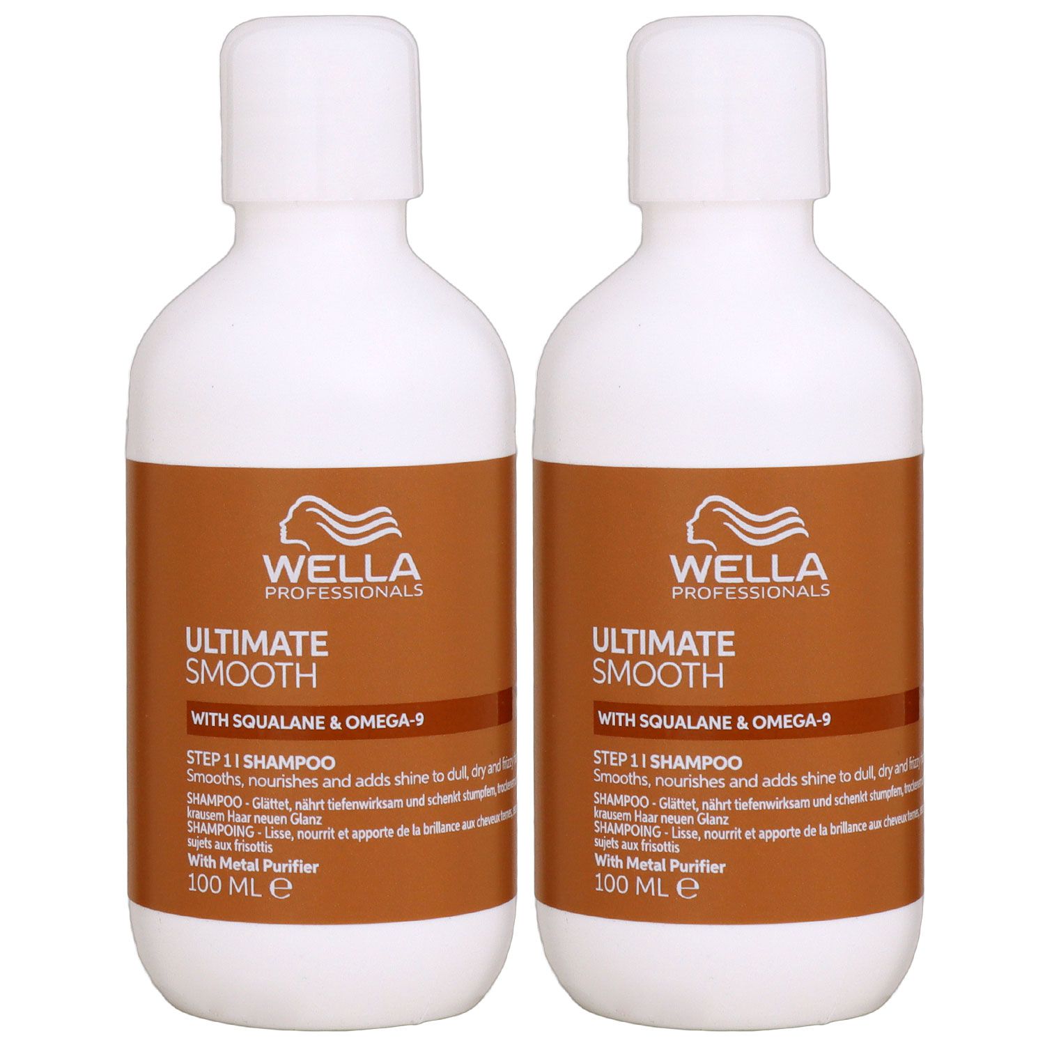 Wella Ultimate Smooth Shampoo 2 x 100 ml f�r trockenes Haar Step 1 Set
