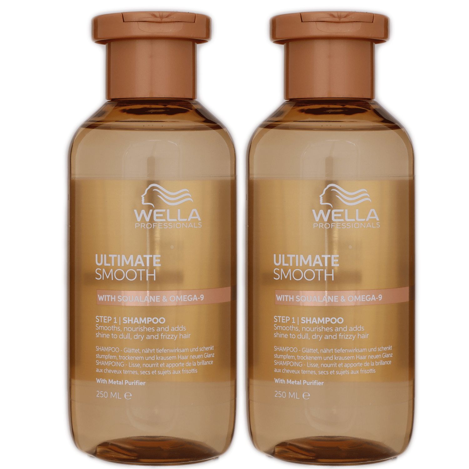 Wella Ultimate Smooth Shampoo 2 x 250 ml f�r trockenes Haar Step 1 Set