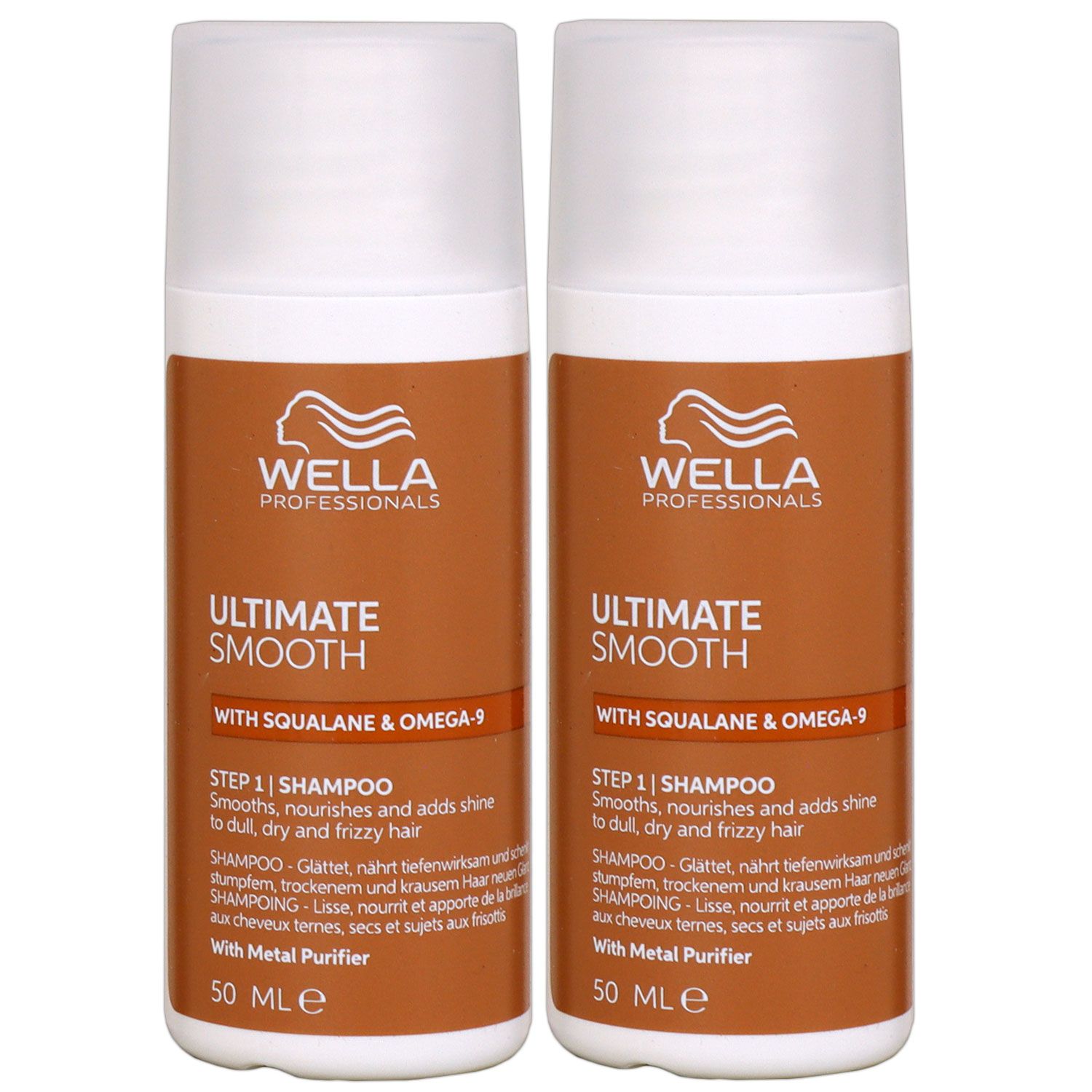 Wella Ultimate Smooth Shampoo 2 x 50 ml f�r trockenes Haar Step 1 Set