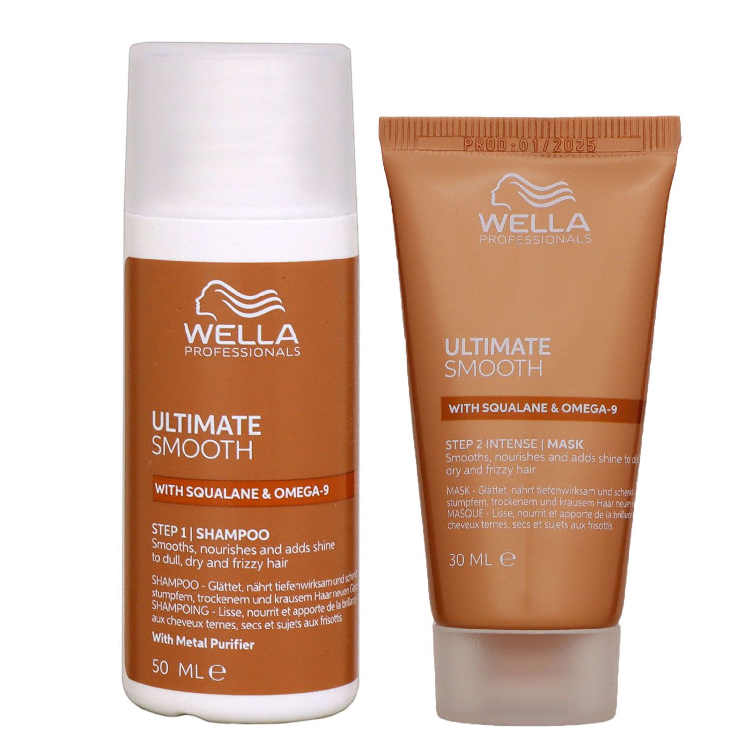 Wella Ultimate Smooth Shampoo 50 ml & Mask 30 ml Set