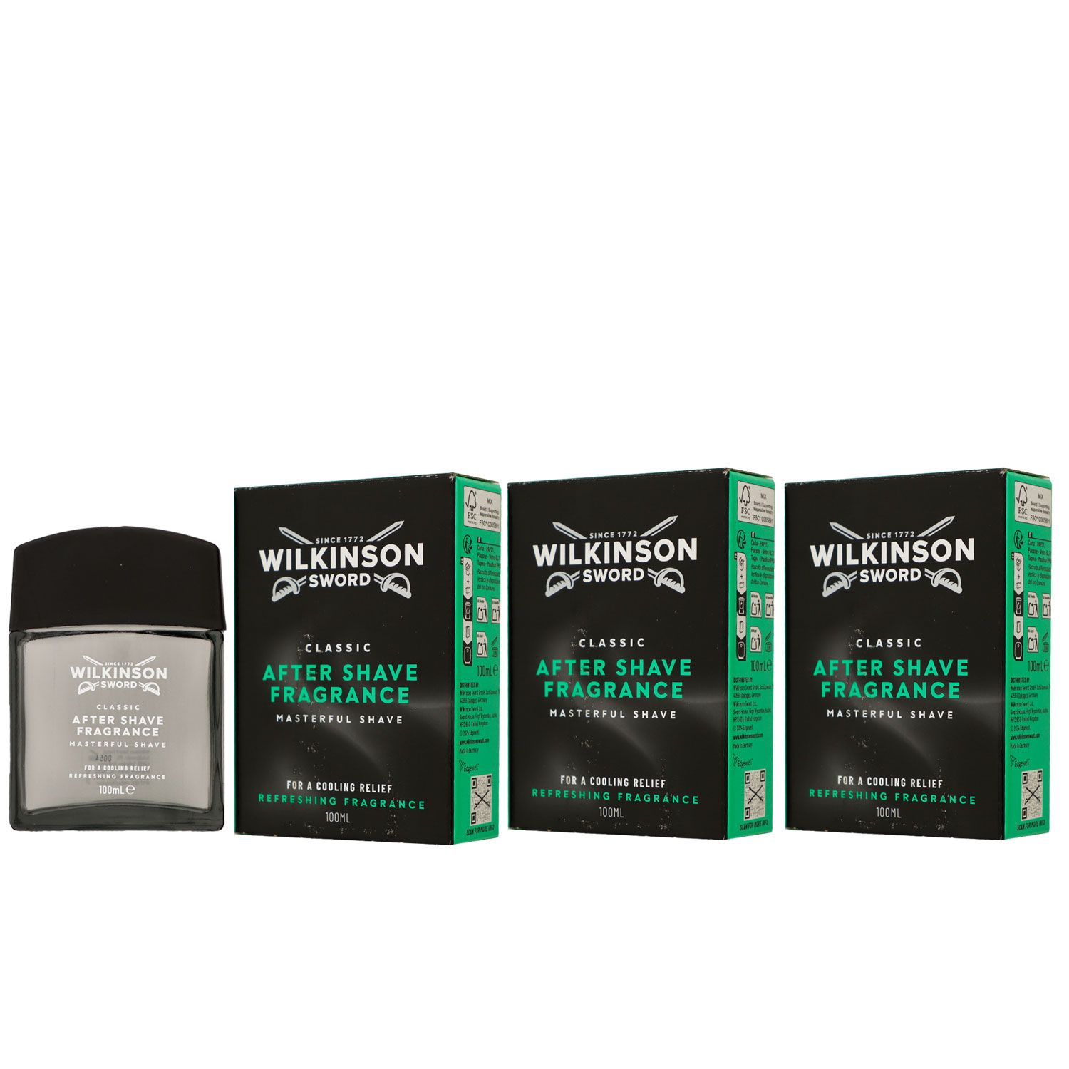 Wilkinson After Shave Classic 3 x 100 ml Pflege f�r den Mann After Shave Rasierwasser Set