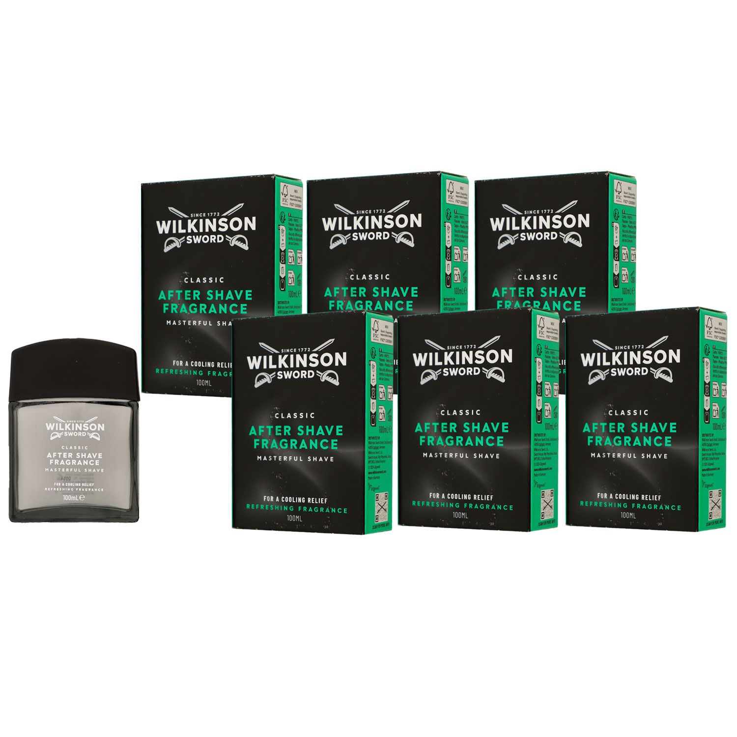 Wilkinson After Shave Classic 6 x 100 ml Pflege f�r den Mann After Shave Rasierwasser Set