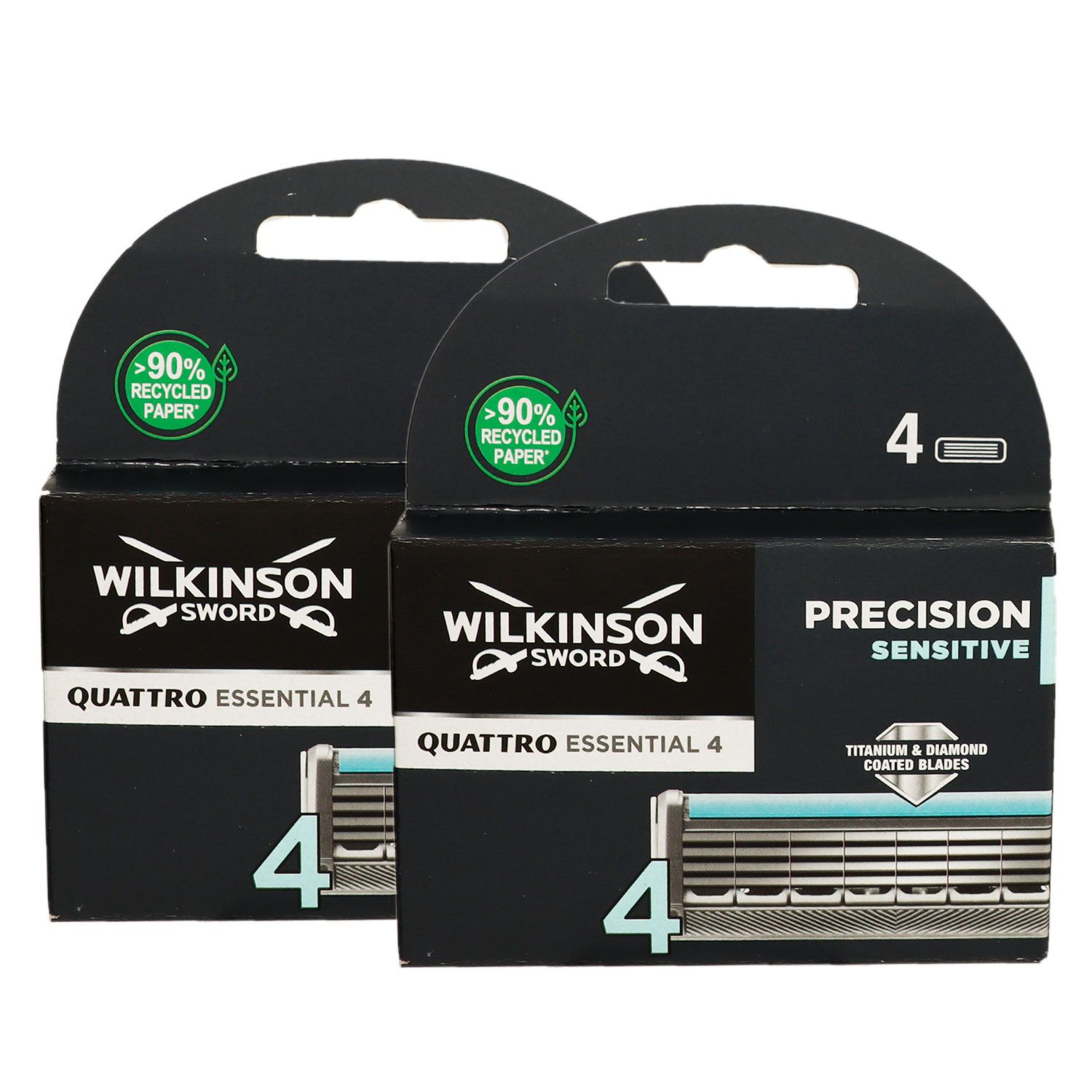 Wilkinson Quattro Essential 4 Precision Sensitive 2 x 4 Klingen Set