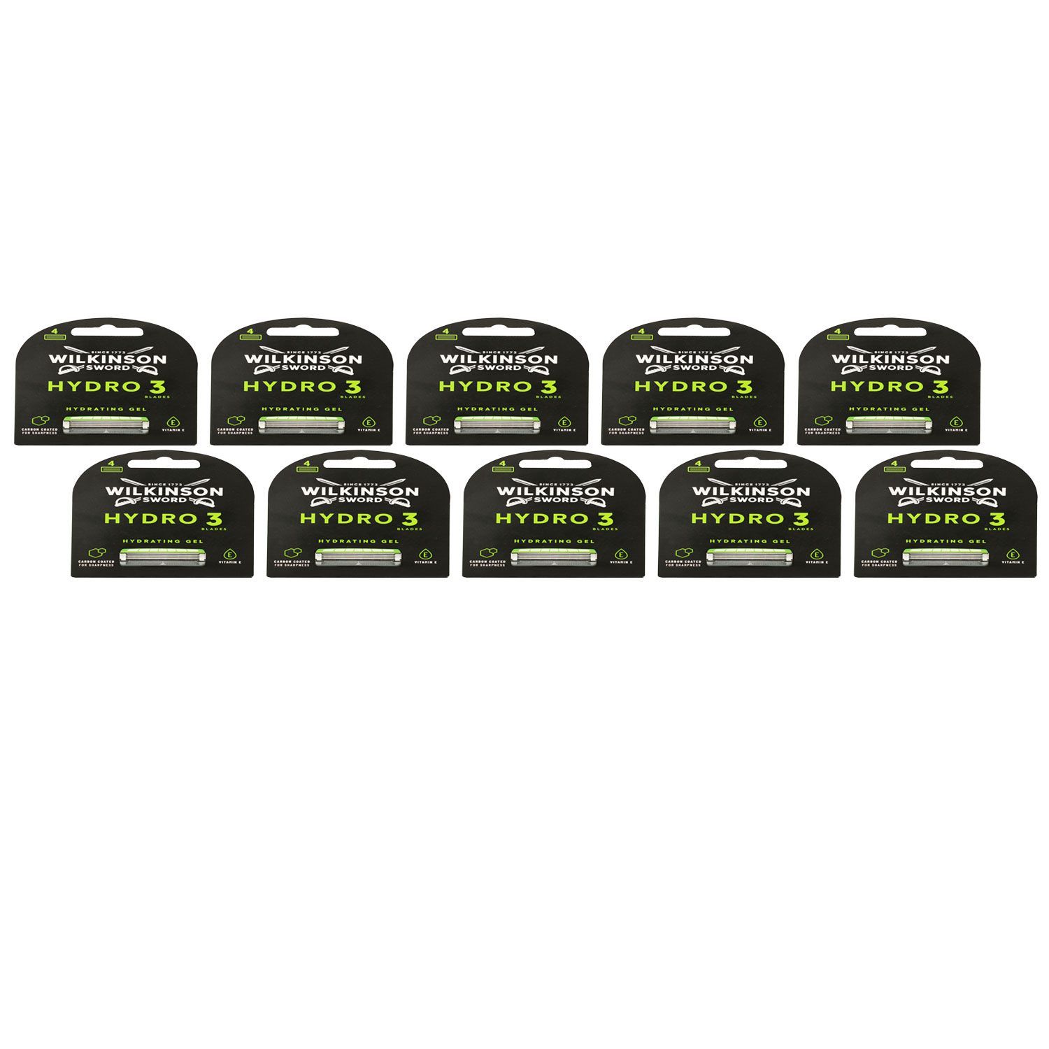 Wilkinson Sword Hydro 3 Hydrating Gel 10 x 4 Rasierklingen Ersatzklingen Set
