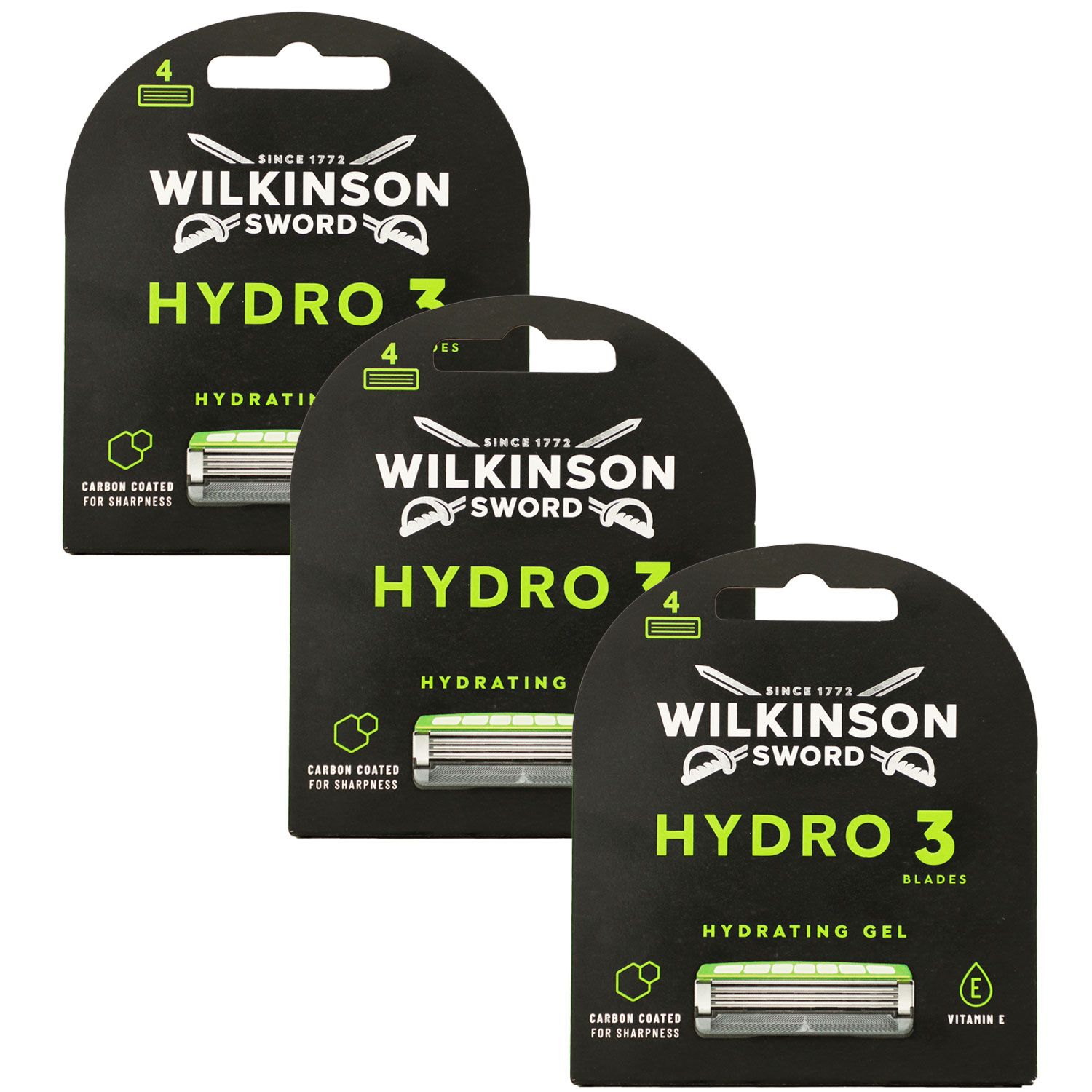 Wilkinson Sword Hydro 3 Hydrating Gel 3 x 4 Rasierklingen Ersatzklingen Set