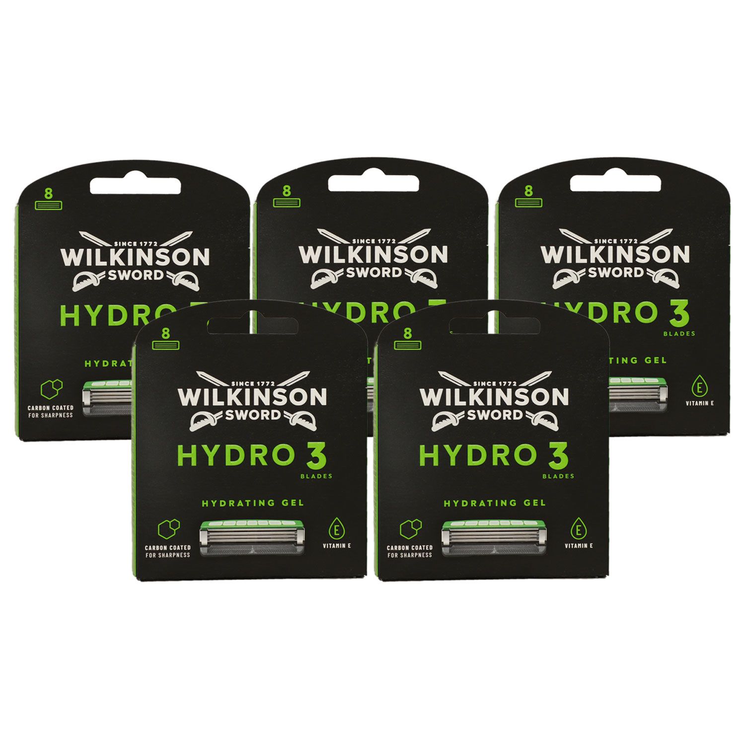 Wilkinson Sword Hydro 3 Skin Protection 5 x 8 Rasierklingen Hydsrating Gel Set