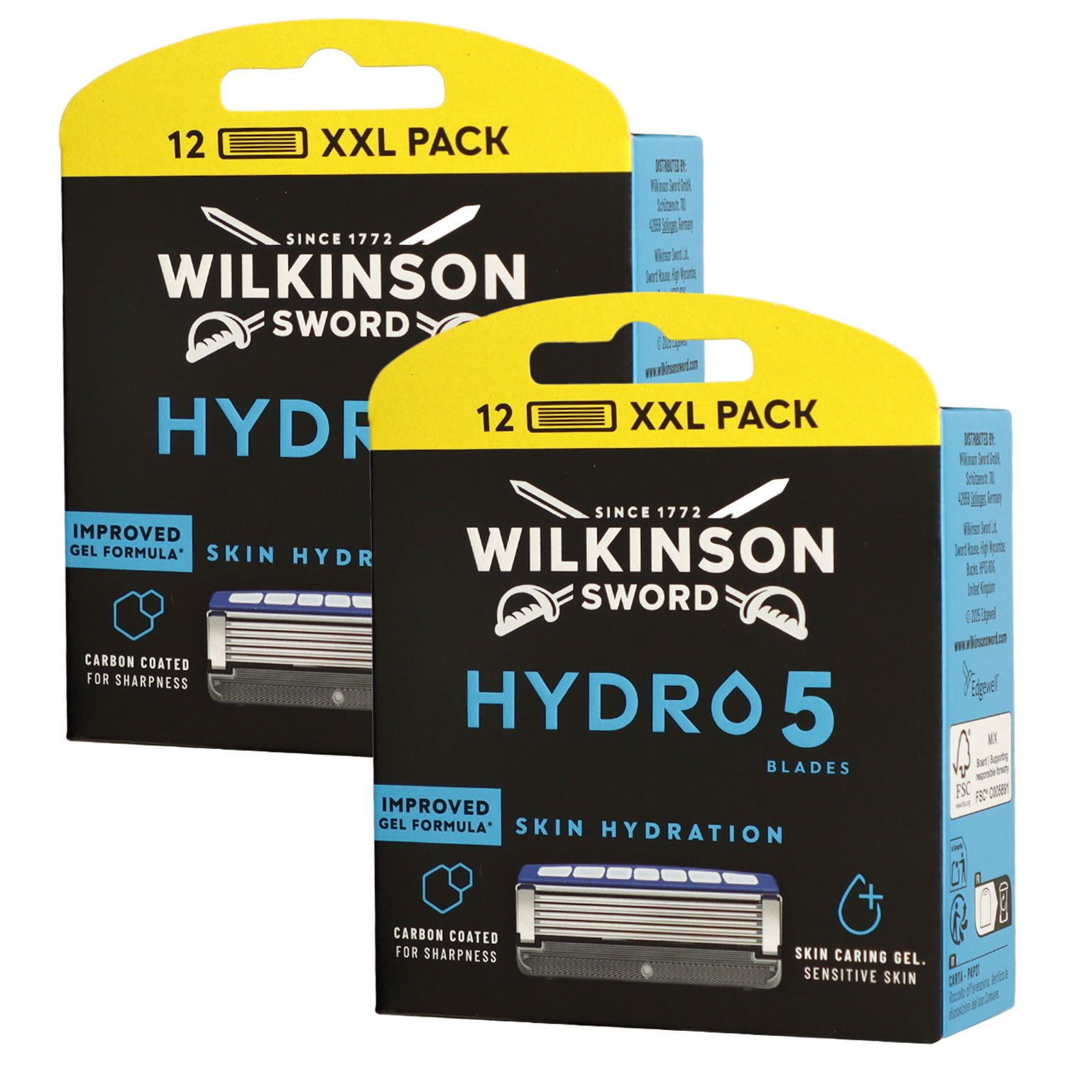 Wilkinson Sword Hydro 5 Skin Protection XXL Pack 2 x 12 Rasierklingen Set