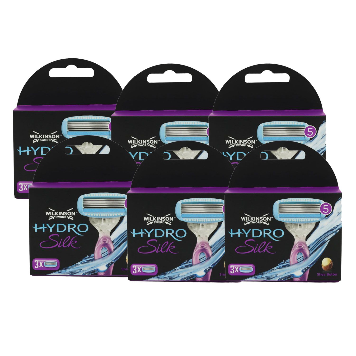 Wilkinson Sword Hydro Silk 6 x 3 Rasierklingen Set