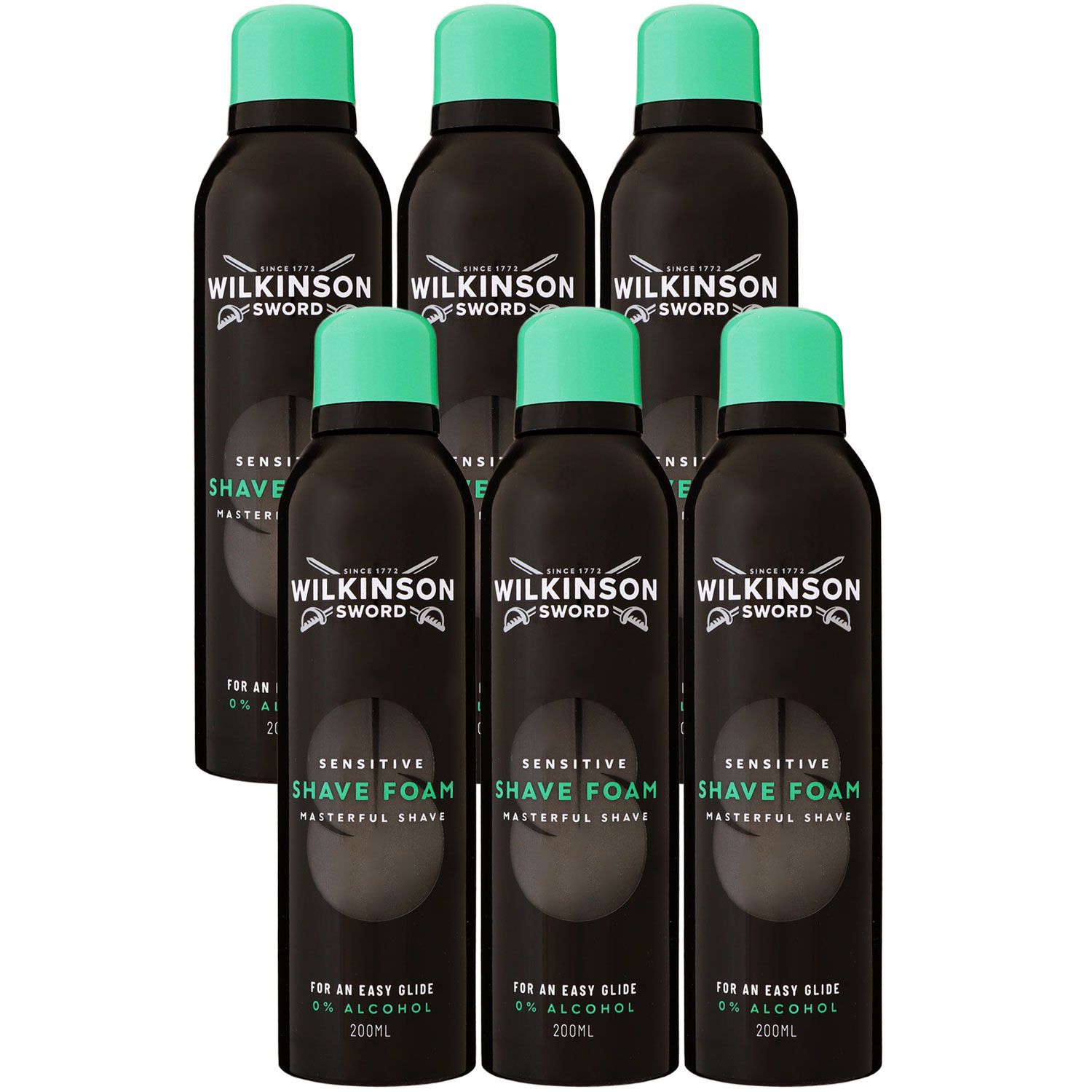 Wilkinson Sword Shave Foam Rasierschaum 6 x 200 ml Sensitive Set