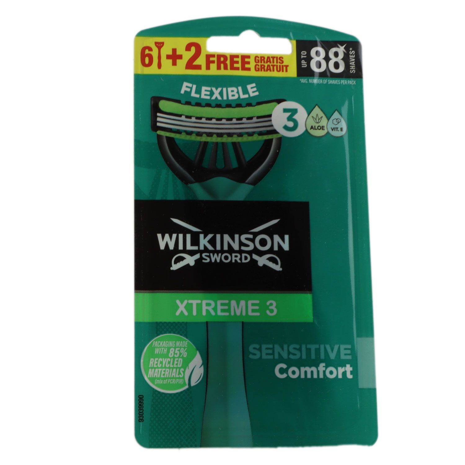 Wilkinson Sword Xtreme 3 Sensitive Comfort 6 + 2 Einwegrasierer 8 St�ck Herrenrasierer