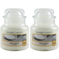 Yankee Candle Duftkerze Baby Powder im Glas Jar 623 g b