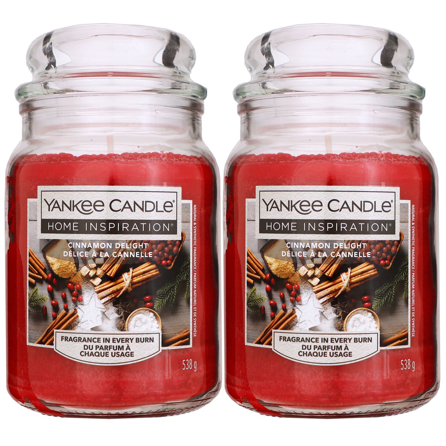 Yankee Candle Home Inspiration Duftkerze Cinnamon Delight im Glas 2 x 538 g Housewarmer Set