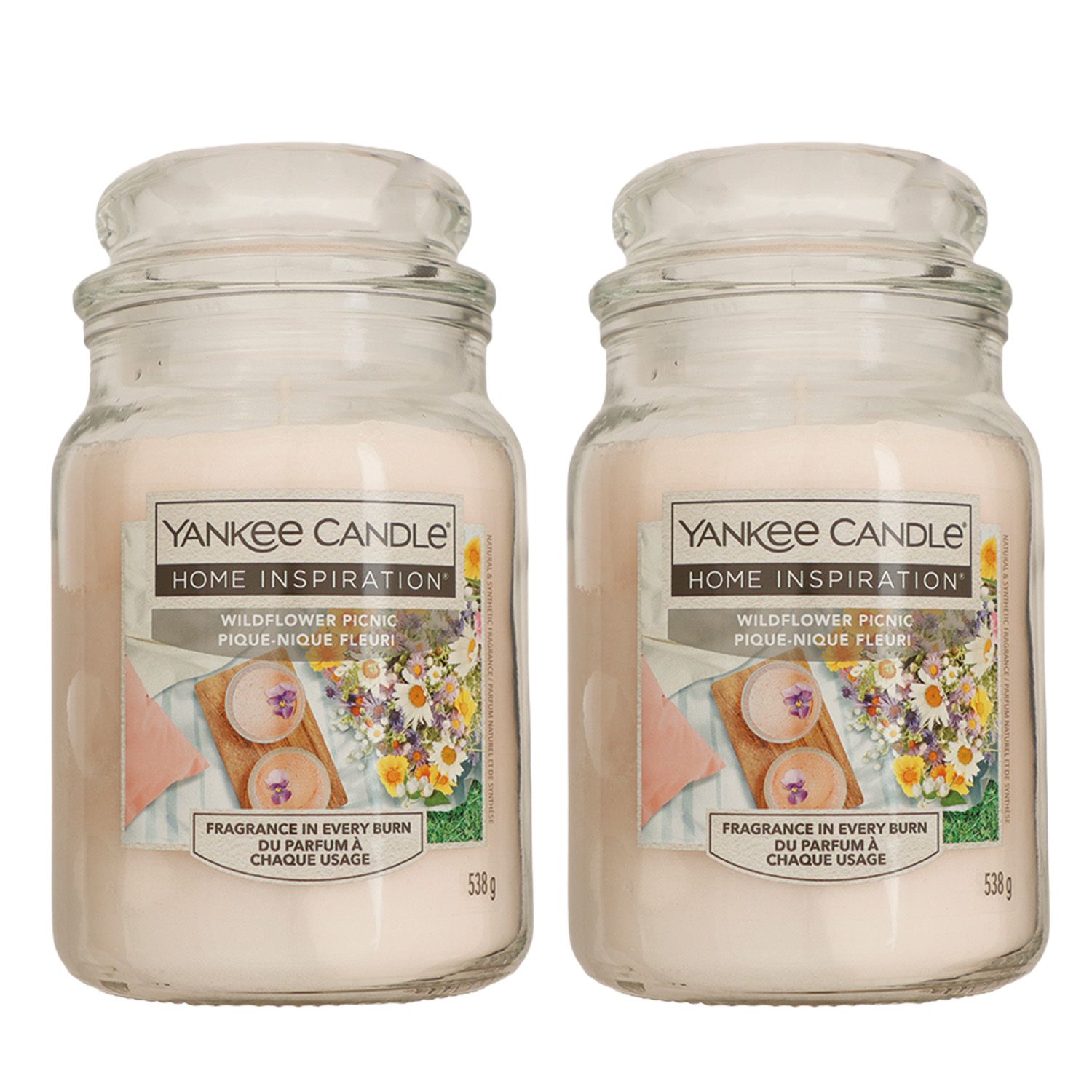 Yankee Candle Home Inspiration Duftkerze Wildflower Picnic im Glas 2 x 538 g Housewarmer Set