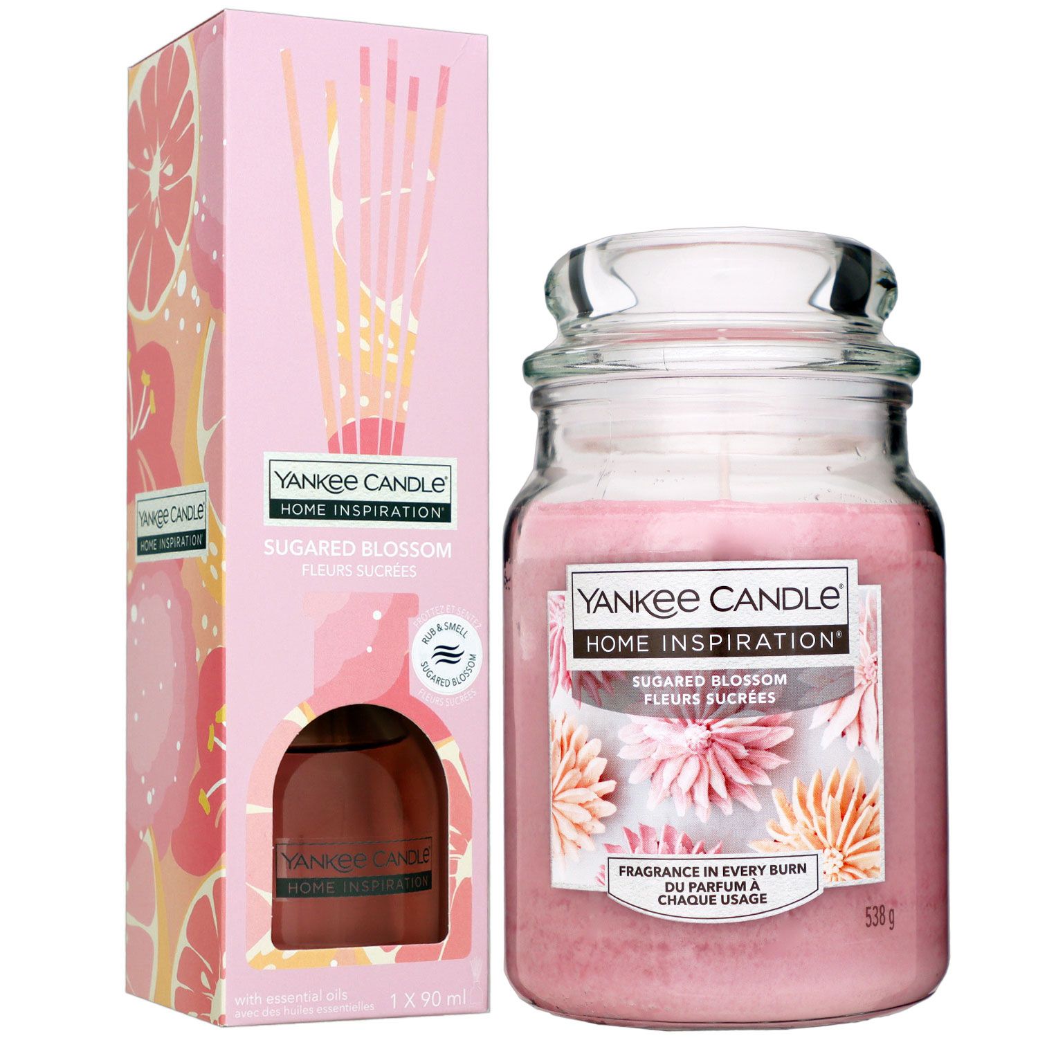 Yankee Candle Home Inspiration Sugared Blossom 538 g Kerze 90 ml