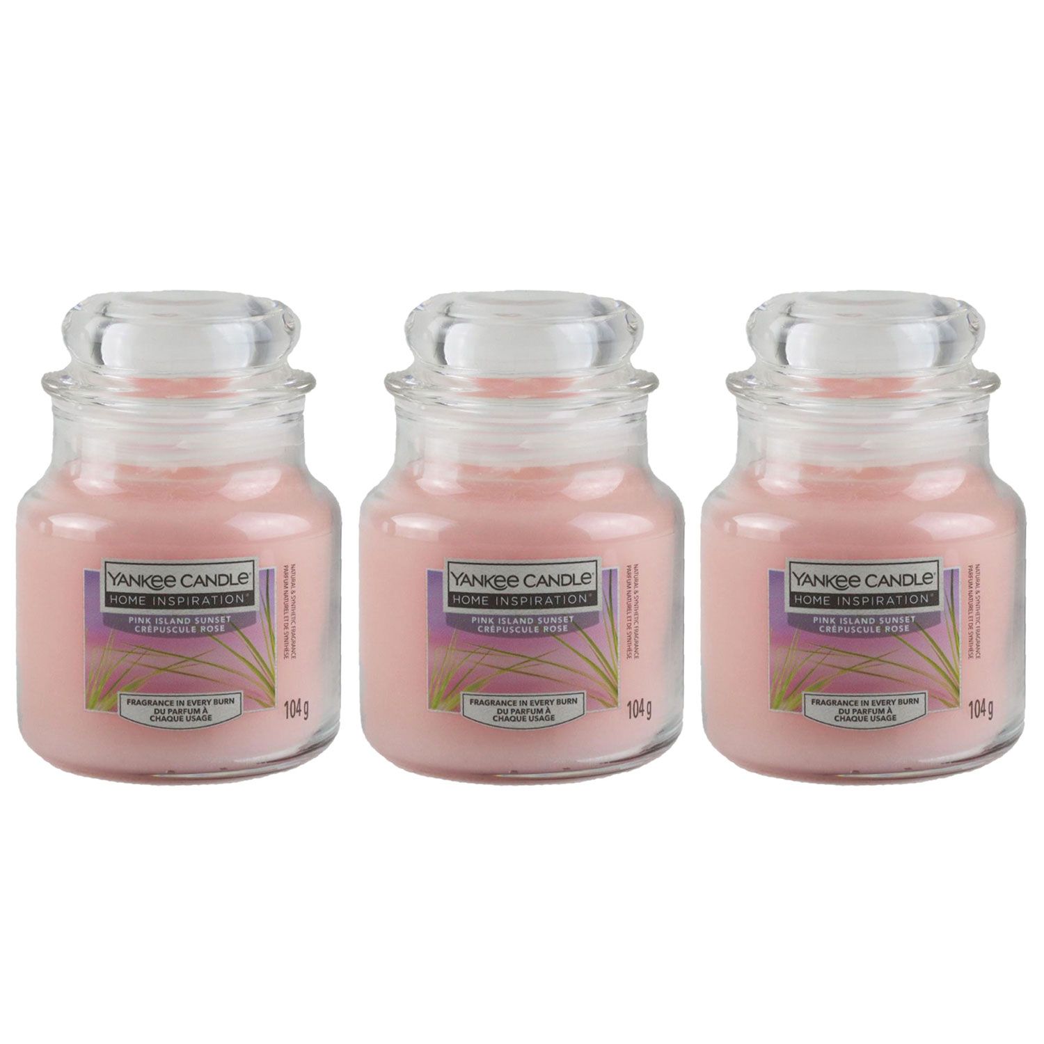 Yankee Candle Duftkerze Pink Island Sunset im Glas Jar 3 x 104 g bei Riemax