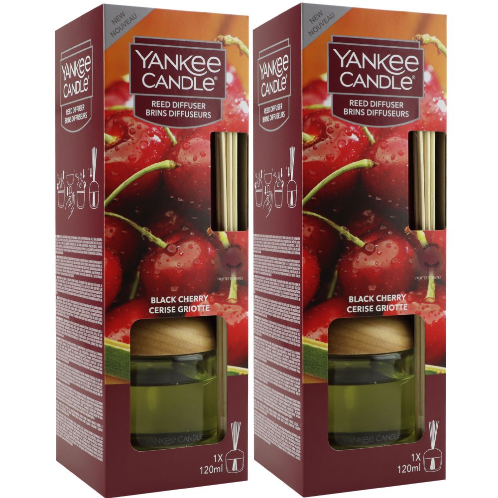 Red Yankee Candle Reed Diffuser Yankee Candle Reed Diffuser Raumduft 2 x 120 ml - Black Cherry Set bei ...