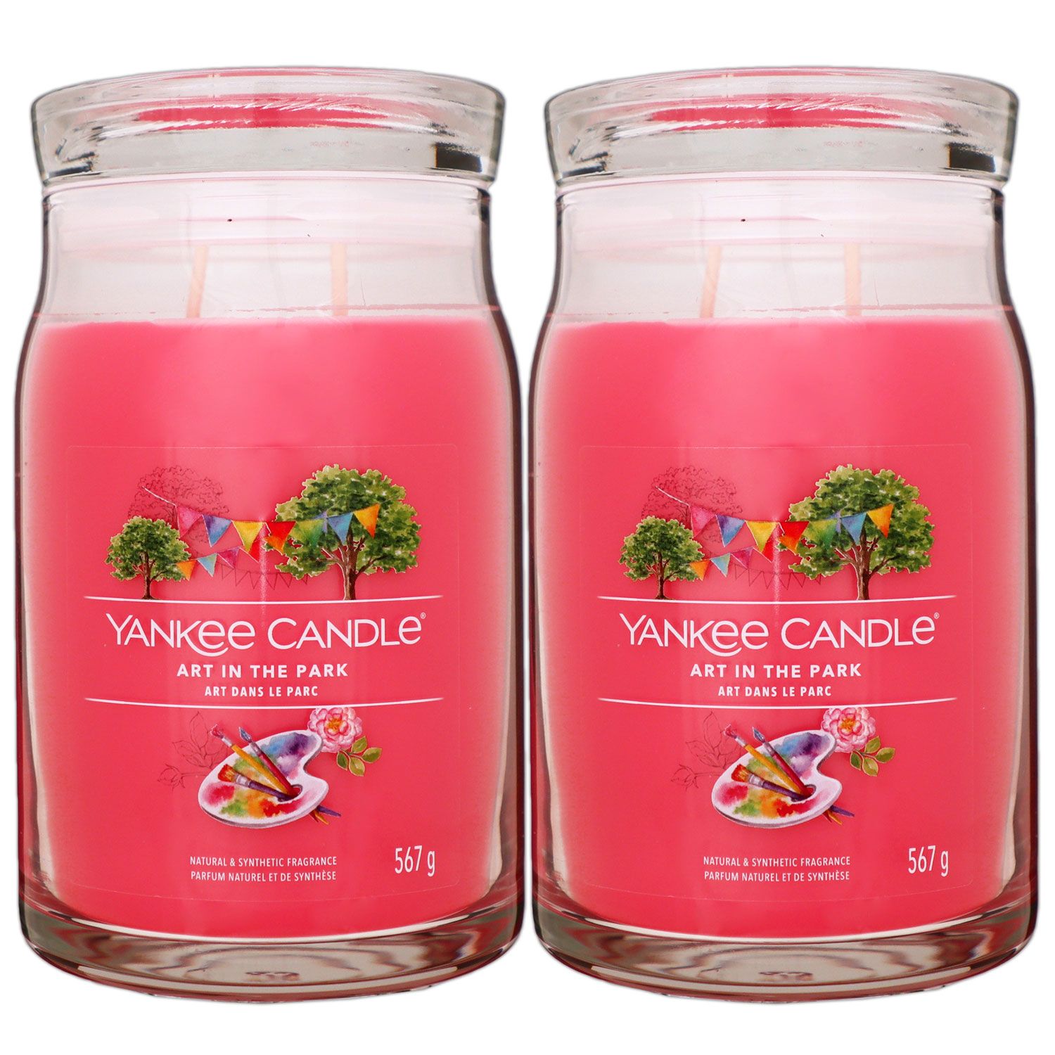 Yankee Candle Signature Art in the Park 2 Docht Duftkerze im Glas 2 x 567 g Housewarmer Set