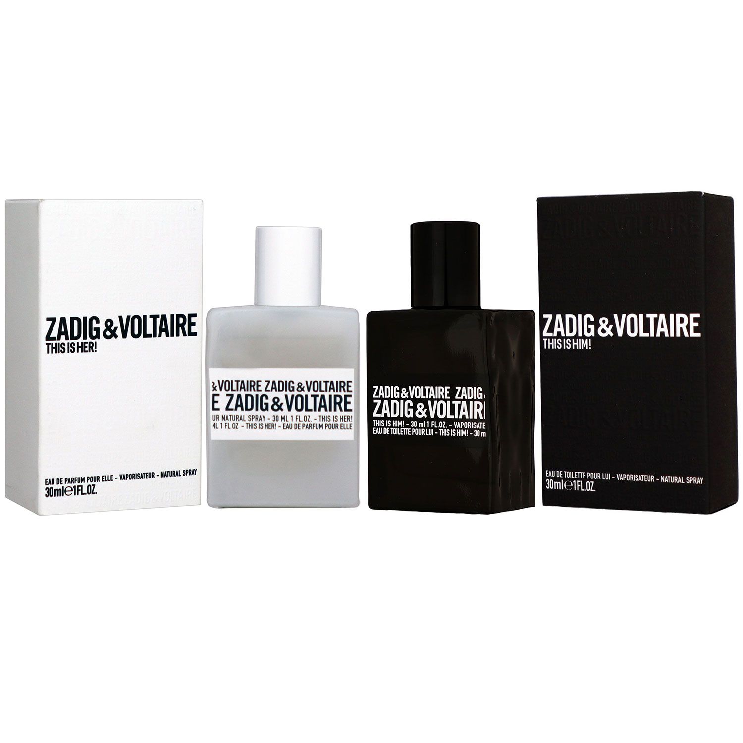 Zadig & Voltaire This Is Her 30 ml EDP & 30 ml This Is Him EDT Set