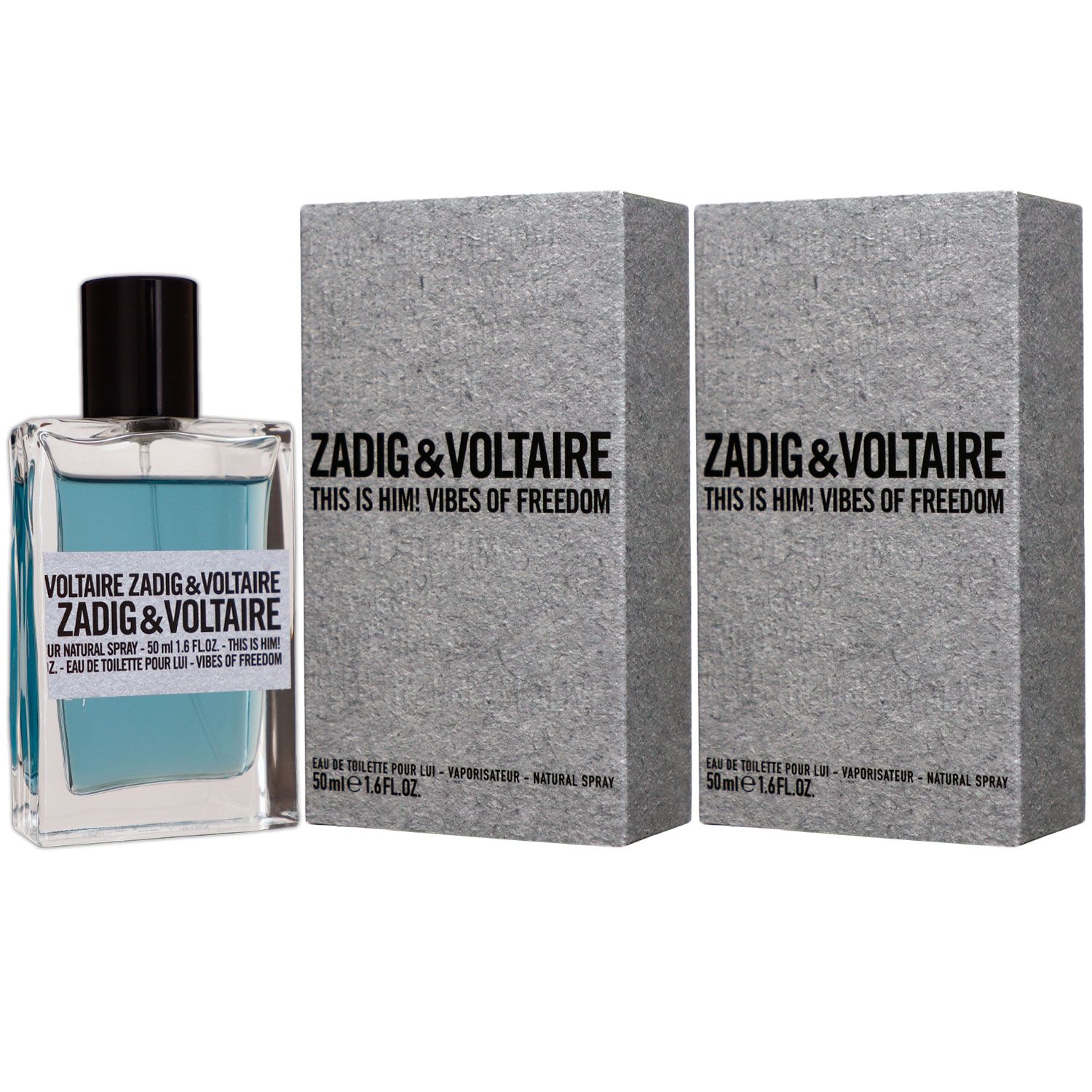 Zadig & Voltaire This Is Him Vibes of Freedom 2 x 50 ml Eau de Toilette EDT Set